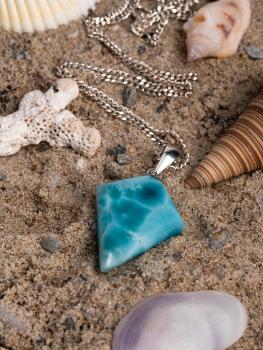 Larimar Anhänger Rhombus