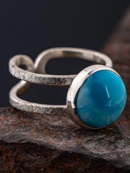 Ring Larimar doppelte Ringschiene