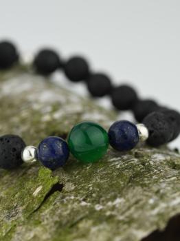 Armband Lava Lapis Achat