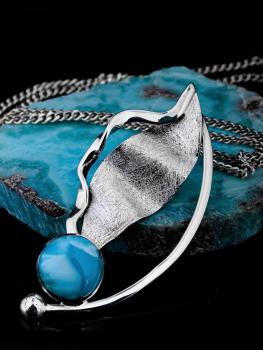 Anhänger Larimar Blatt