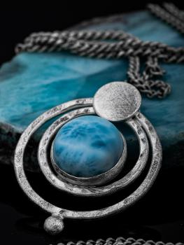 Anhänger Larimar Doppel